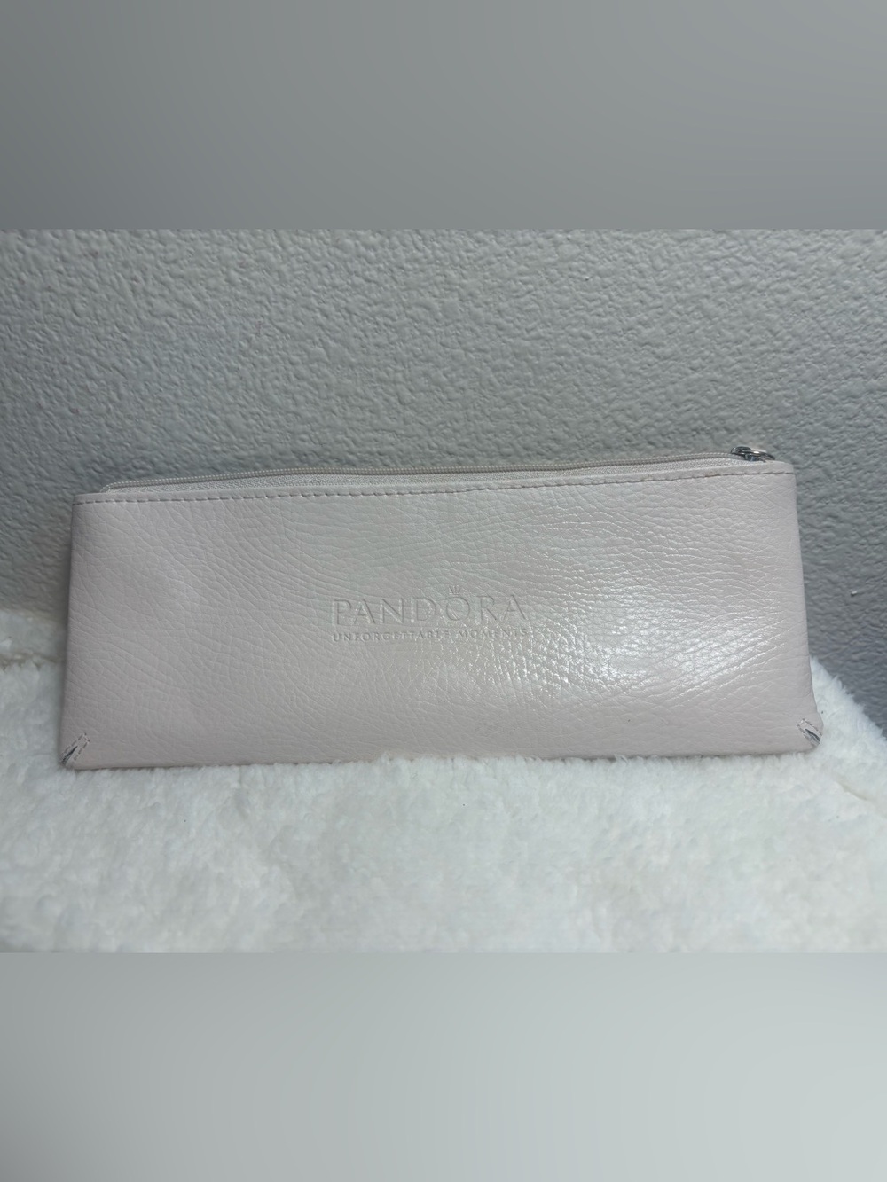 🌸 RARE Pandora Blush Pink Genuine Leather Travel Pouch‎ 🌸